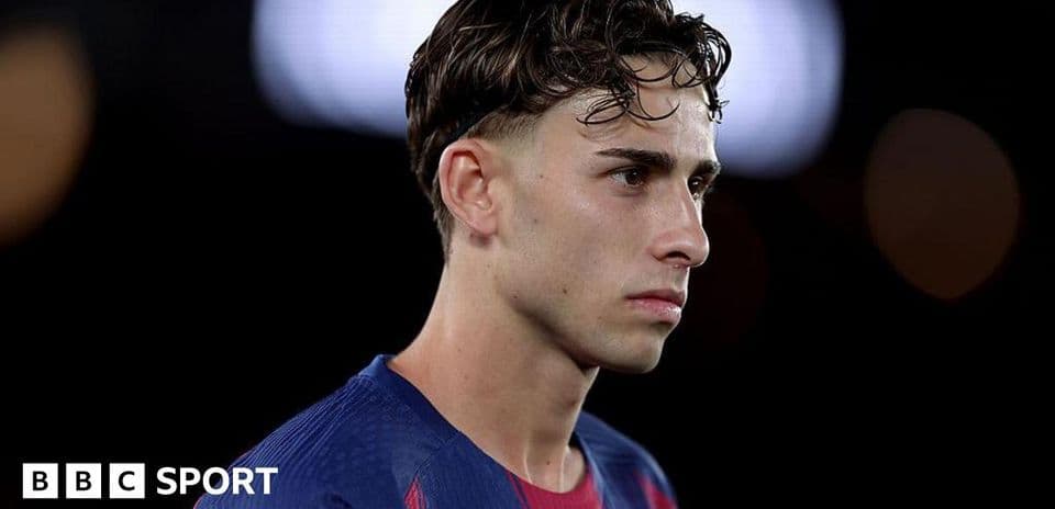 Player in Barcelona jersey during match
