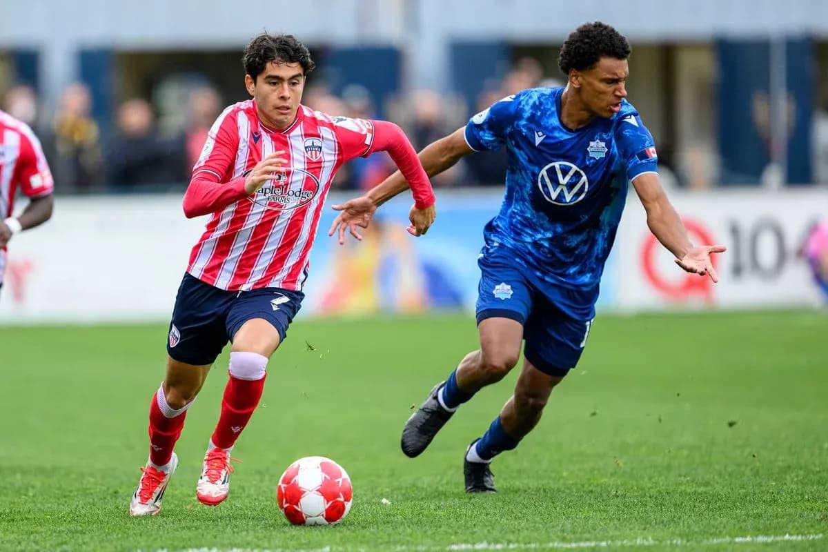 HFX Wanderers FC player chasing the ball