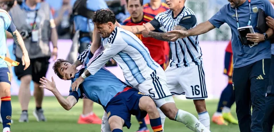 Players from Argentina and Spain involved in altercation