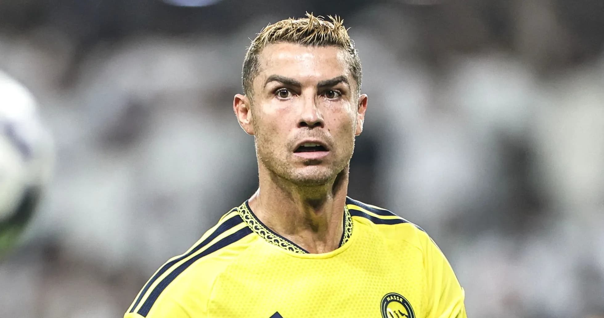 Cristiano Ronaldo in yellow jersey during match
