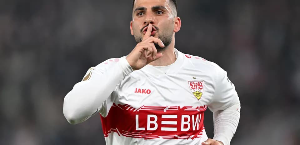 Player celebrating with a finger to lips gesture