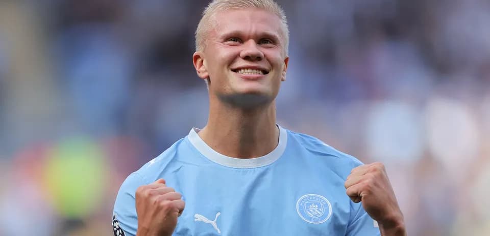 Player celebrating victory on the pitch