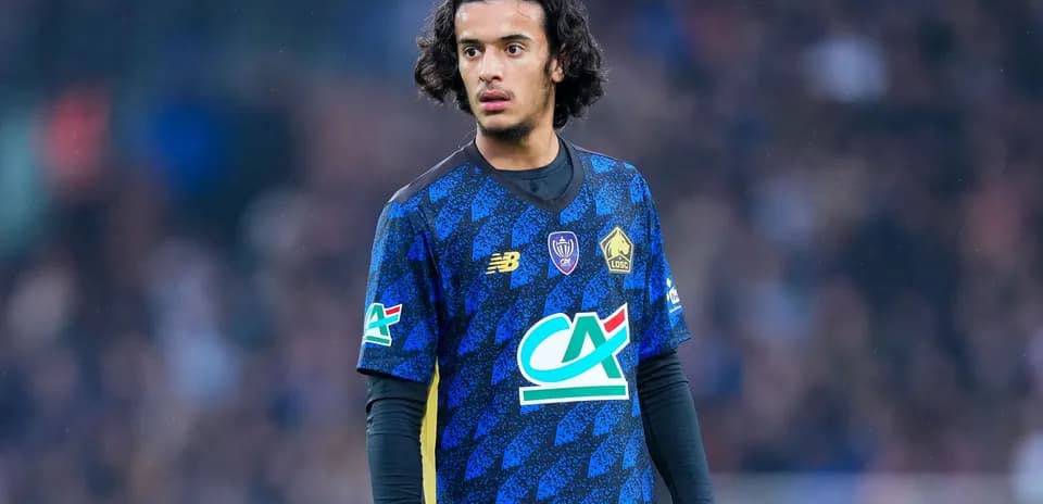 Player in blue Lille OSC jersey on the field
