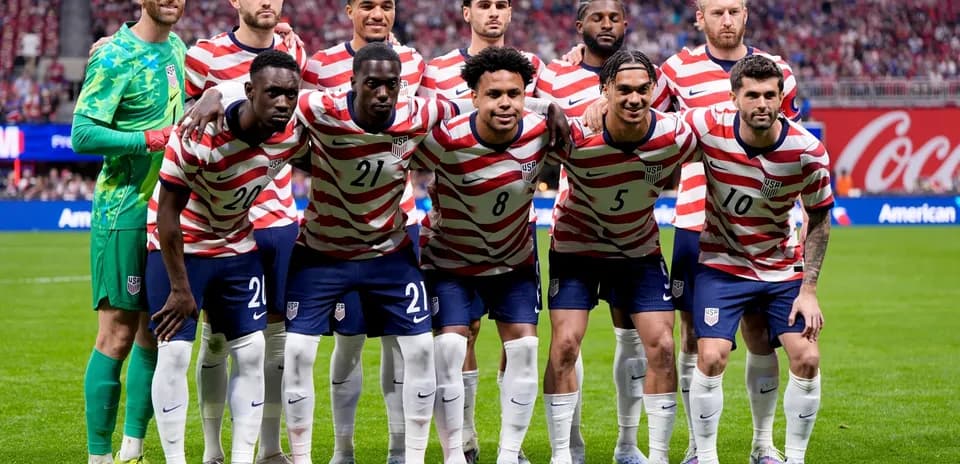 USA national team lineup before the match