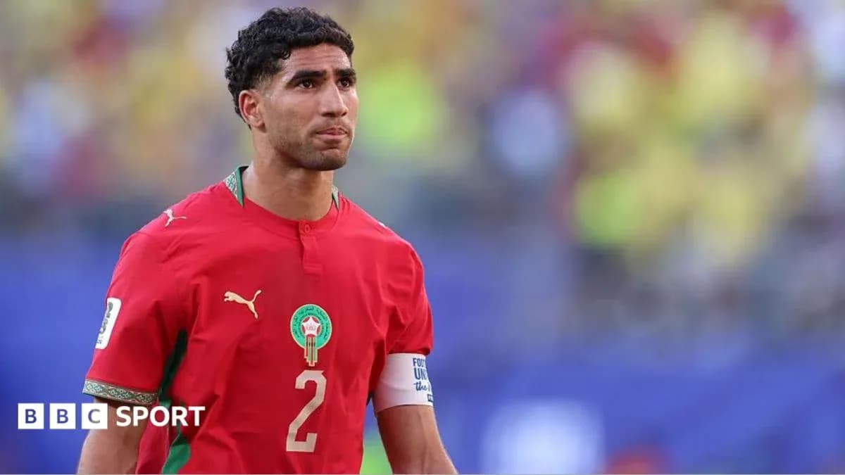 Player wearing Morocco jersey during match