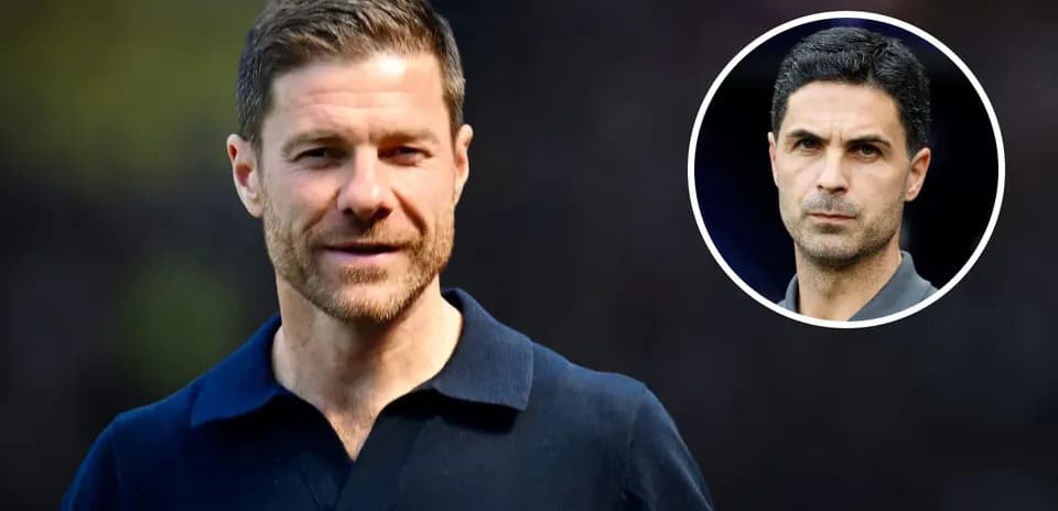 Two football managers in a split image