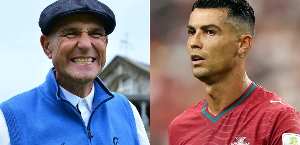 Two sports figures, one golfer and one footballer