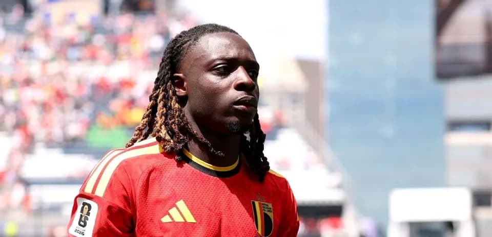 Player wearing Belgium jersey before match