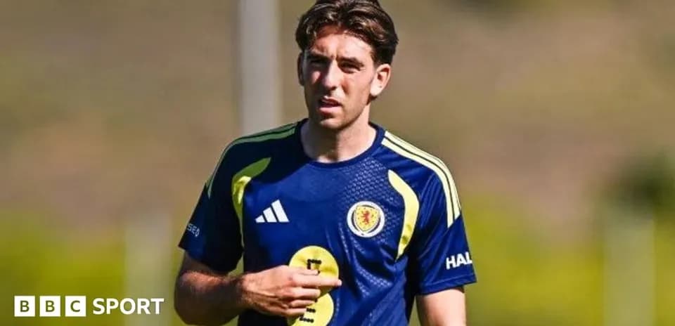 Player wearing Scotland training kit during practice