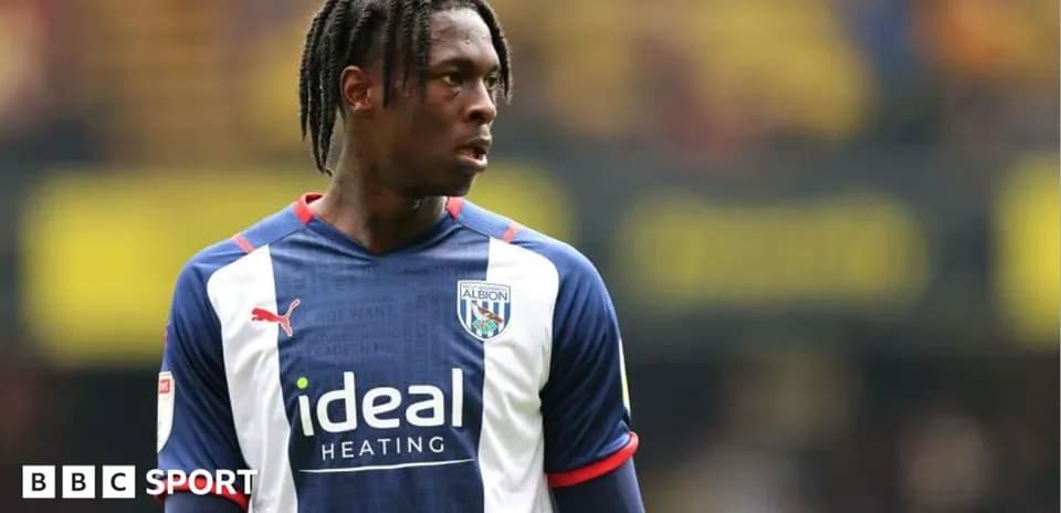 Player in West Bromwich Albion jersey during match
