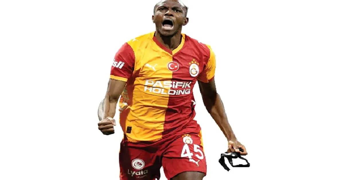 Player celebrating in Galatasaray jersey after scoring