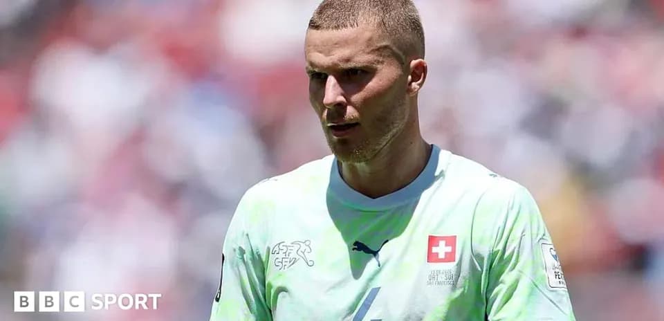 Player wearing Swiss team jersey on field