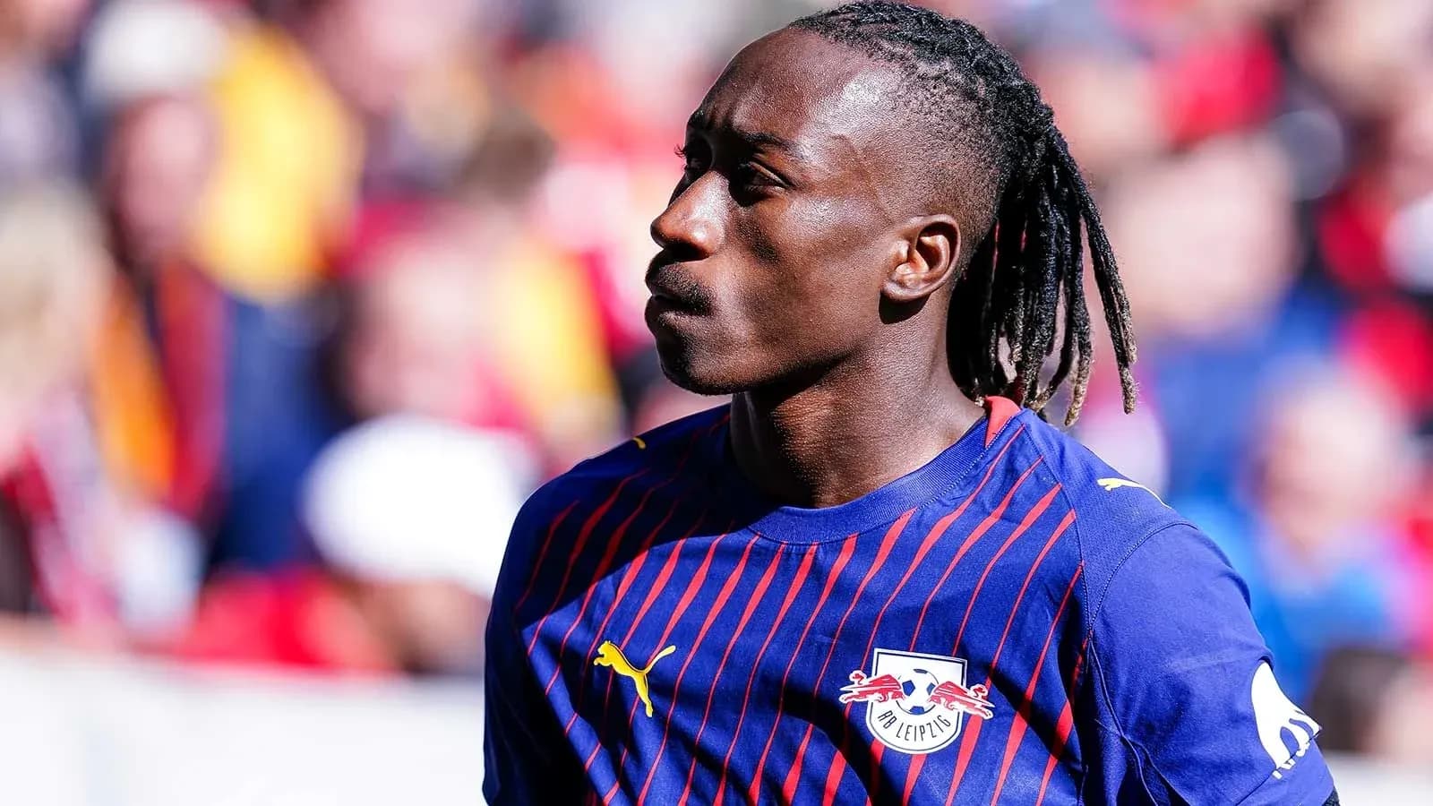 Player in RB Leipzig jersey on the field