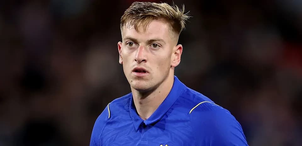 Player wearing Chelsea jersey during match