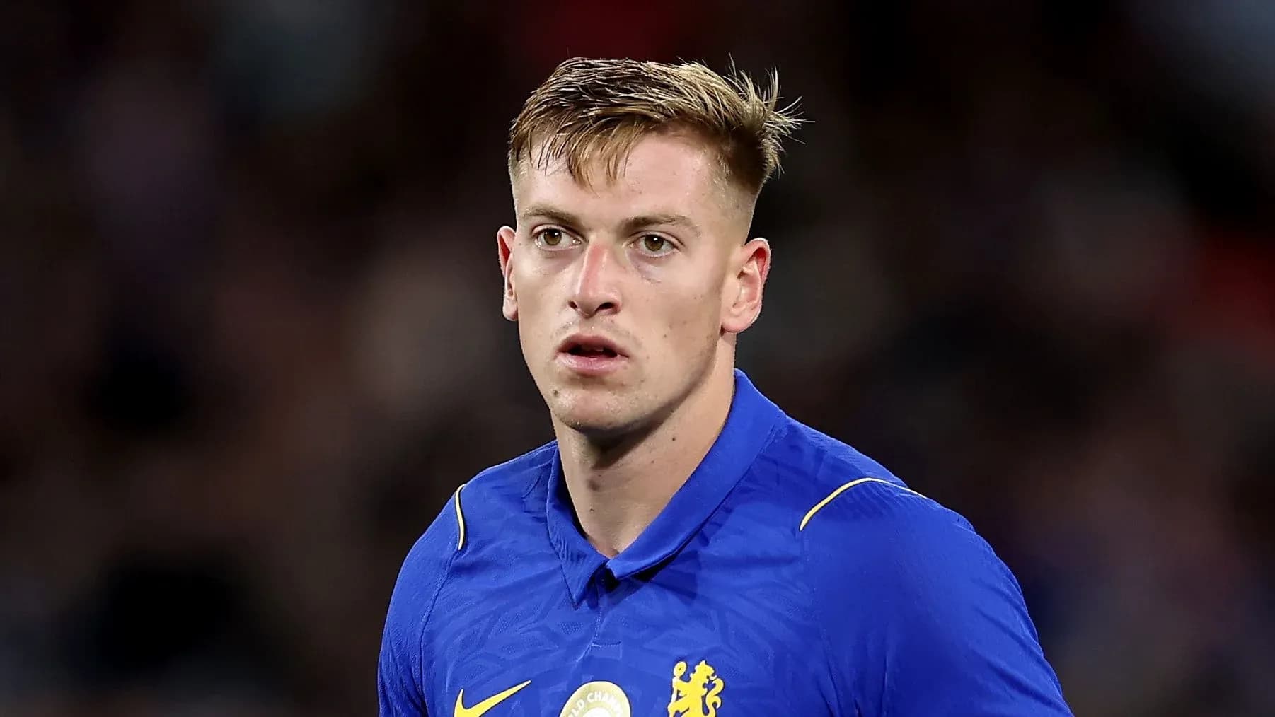 Player wearing Chelsea jersey during match