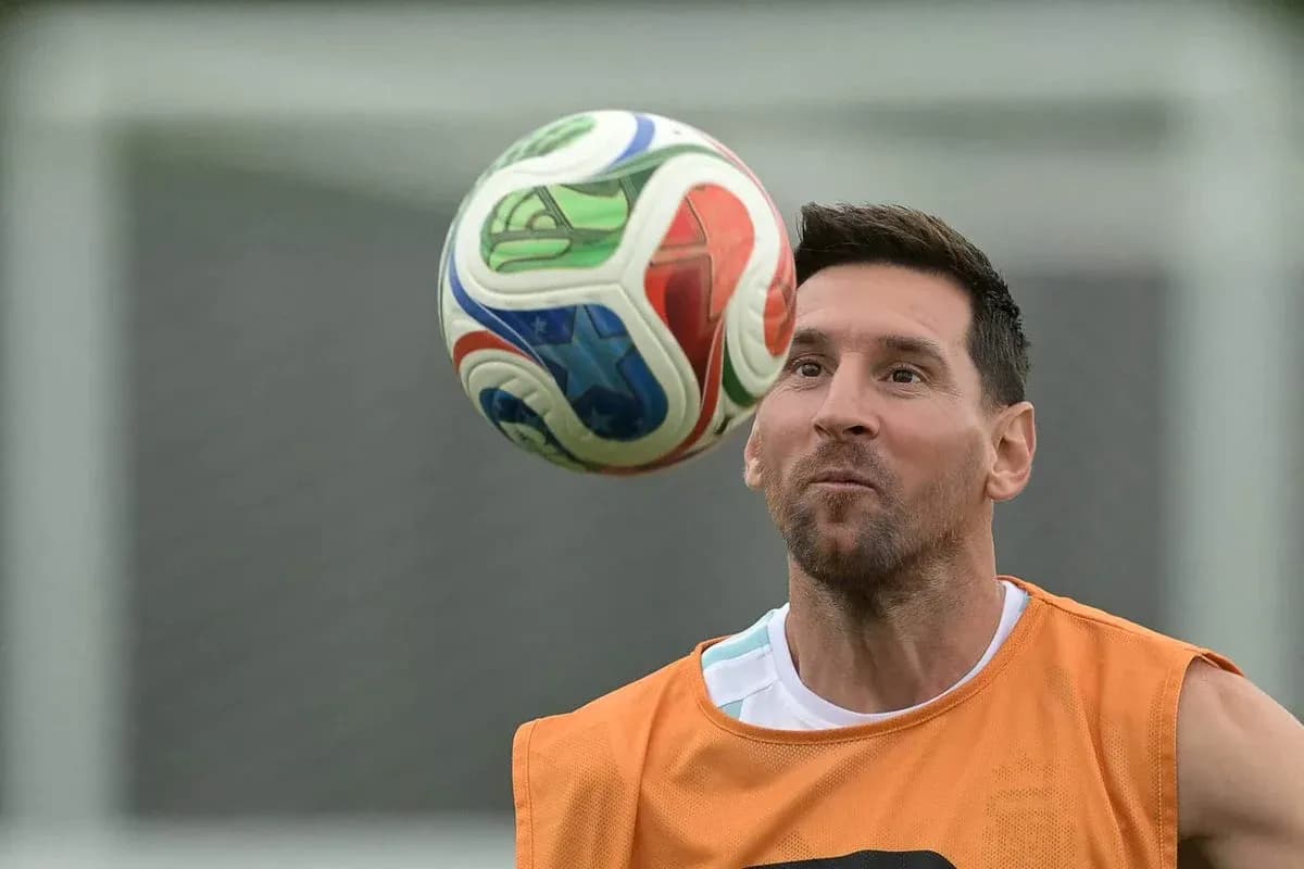 Player juggling a soccer ball during training session