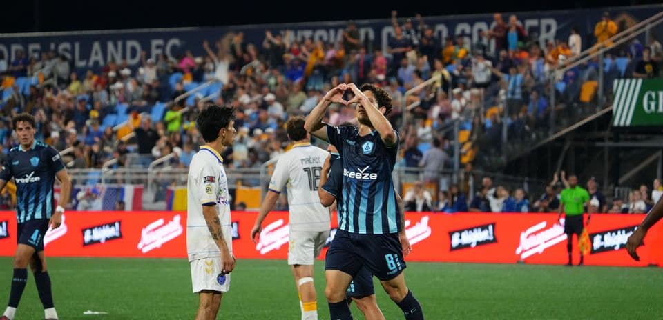 Celebration during Rhode Island vs Westchester SC match