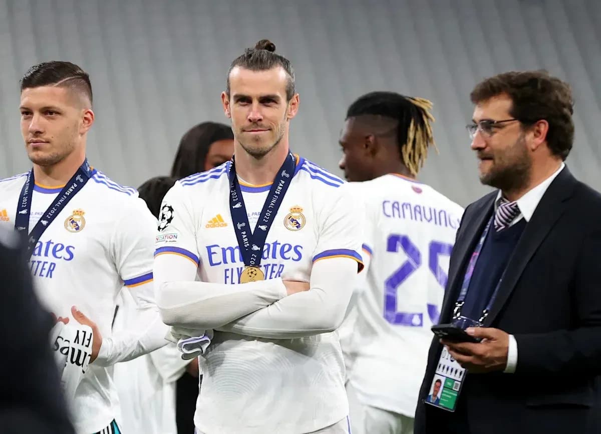 Real Madrid players with medals after match celebration