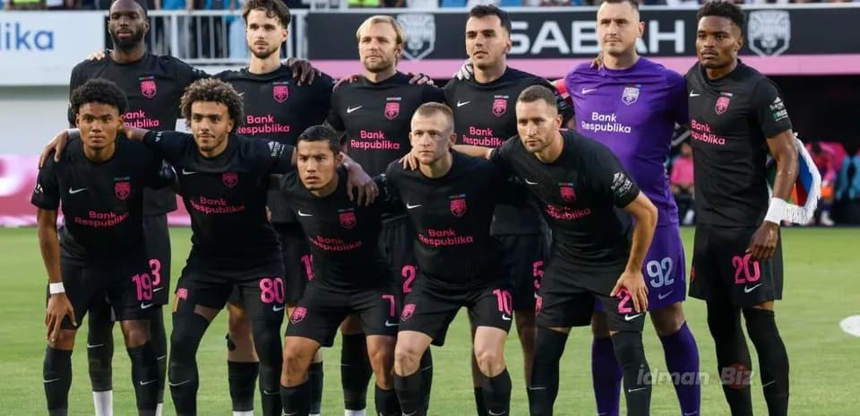 Sabah FA team lineup before UEFA Champions League match
