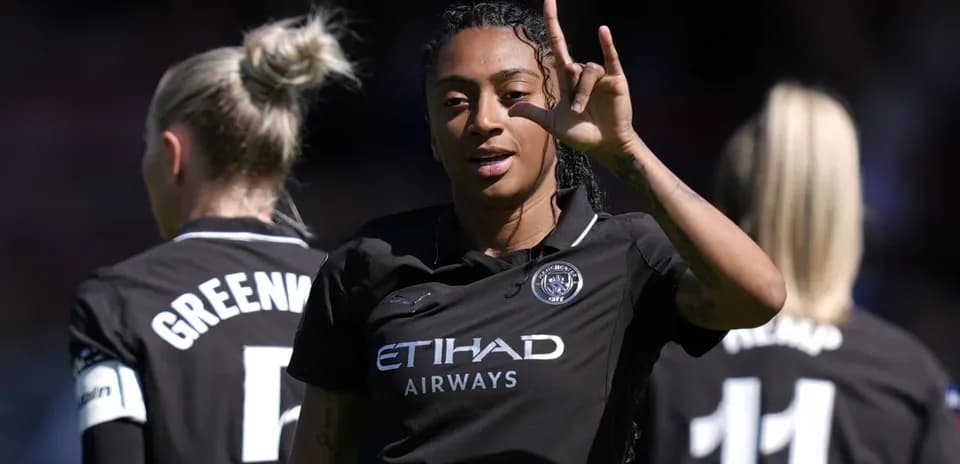 Player celebrating with teammates during match
