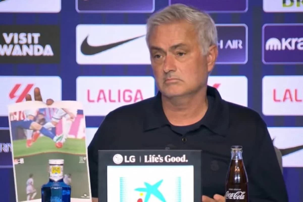 Jose Mourinho Shows Frustration with Officials Using Printed Images After Madrid Derby Loss