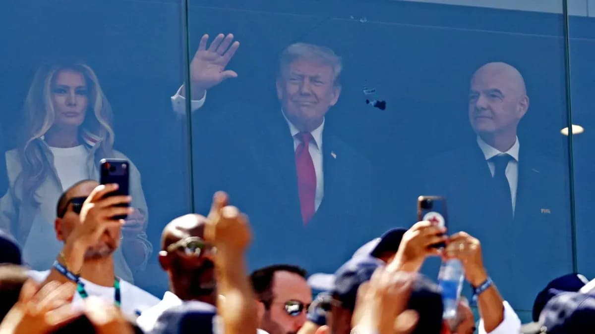 Donald Trump Attends 2026 World Cup Final at MetLife Stadium