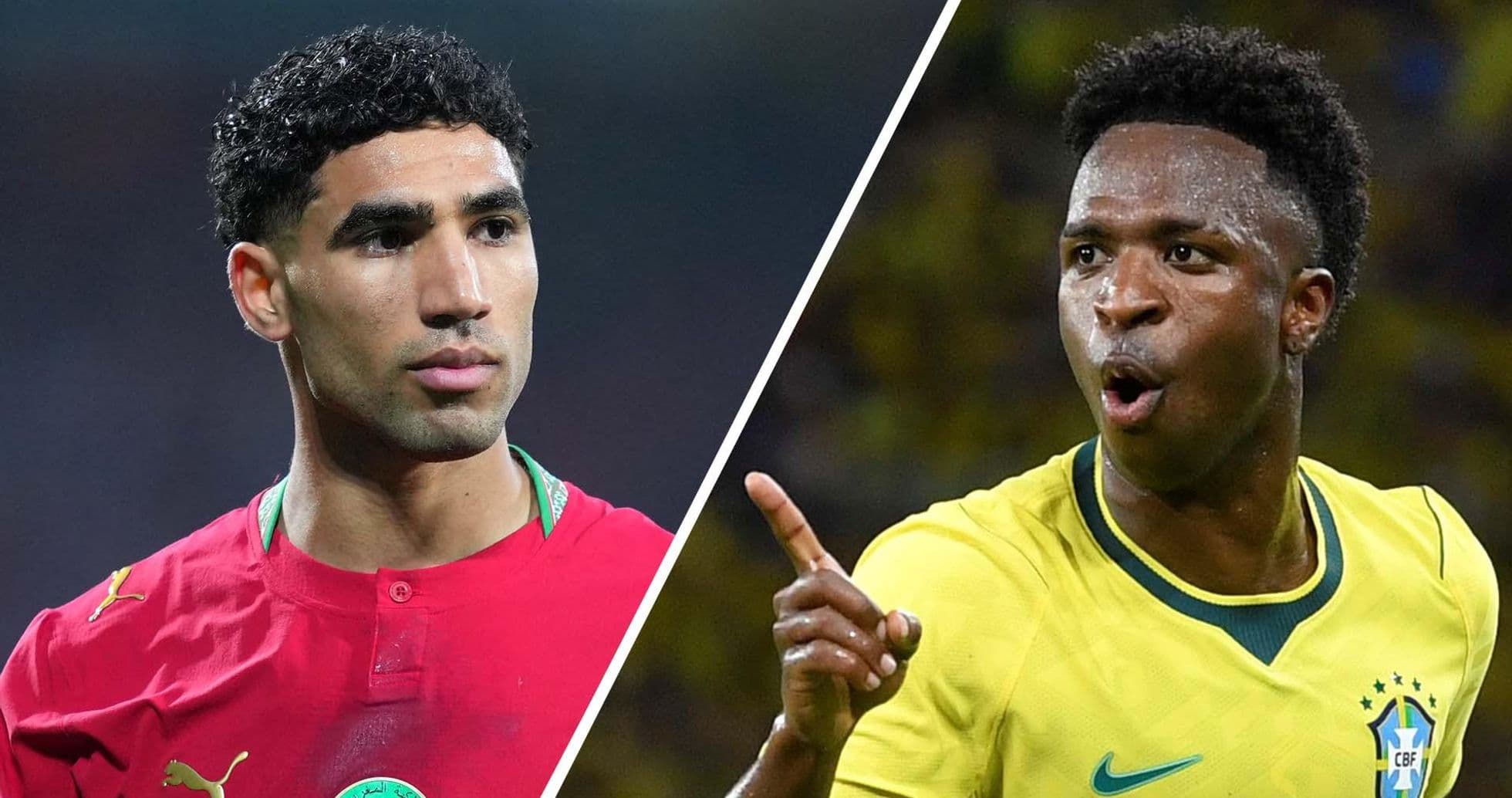 Achraf Hakimi and Vinícius Júnior during match Achraf Hakimi and Vinícius Júnior during match