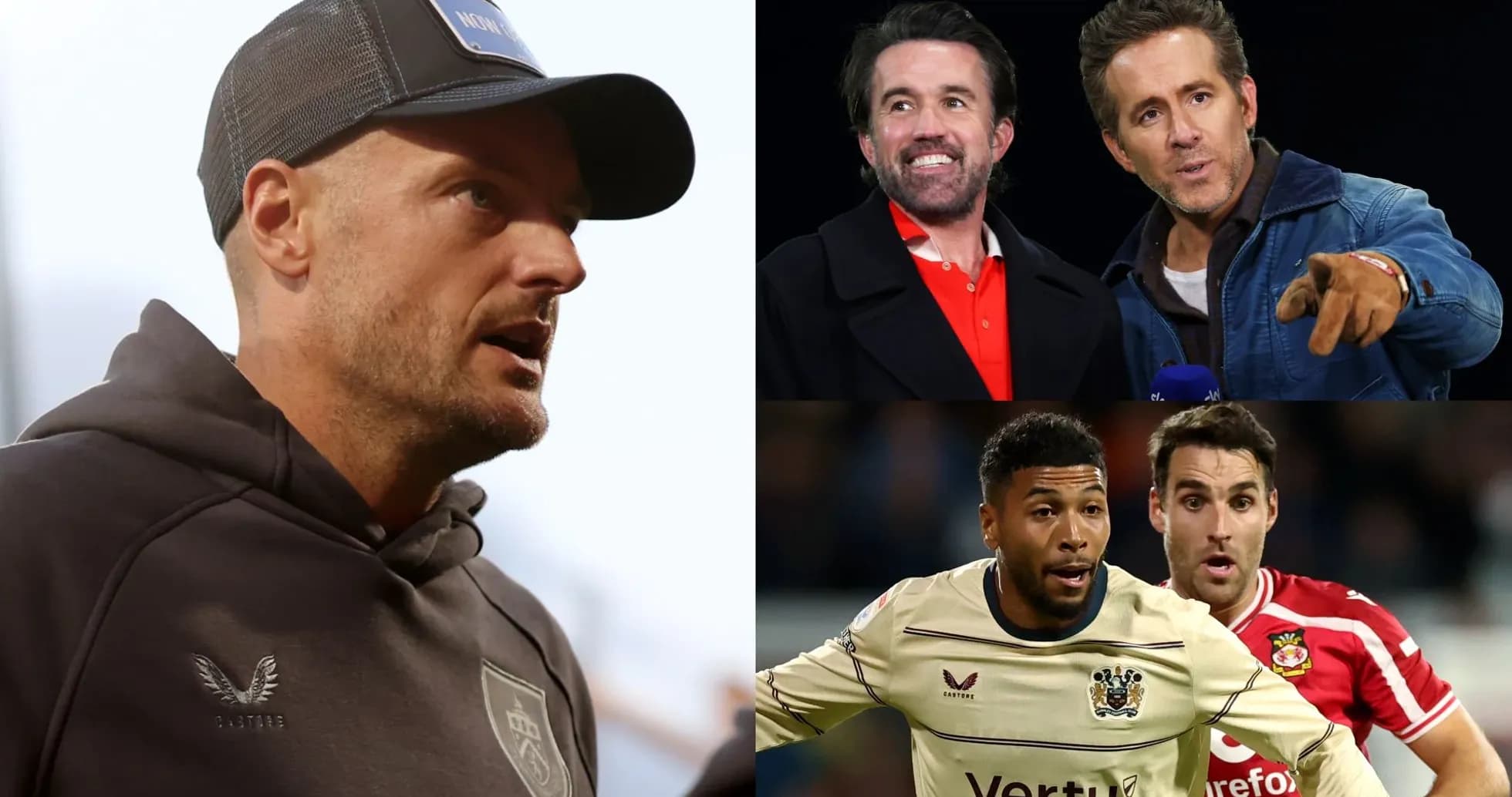 Collage of football manager, actors, and players Collage of football manager, actors, and players