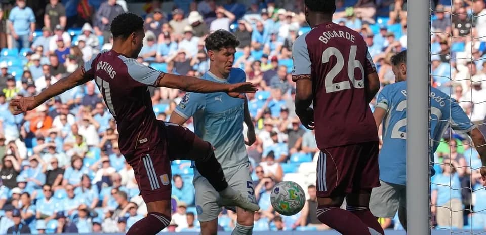 Players competing during Manchester City vs Aston Villa Players competing during Manchester City vs Aston Villa