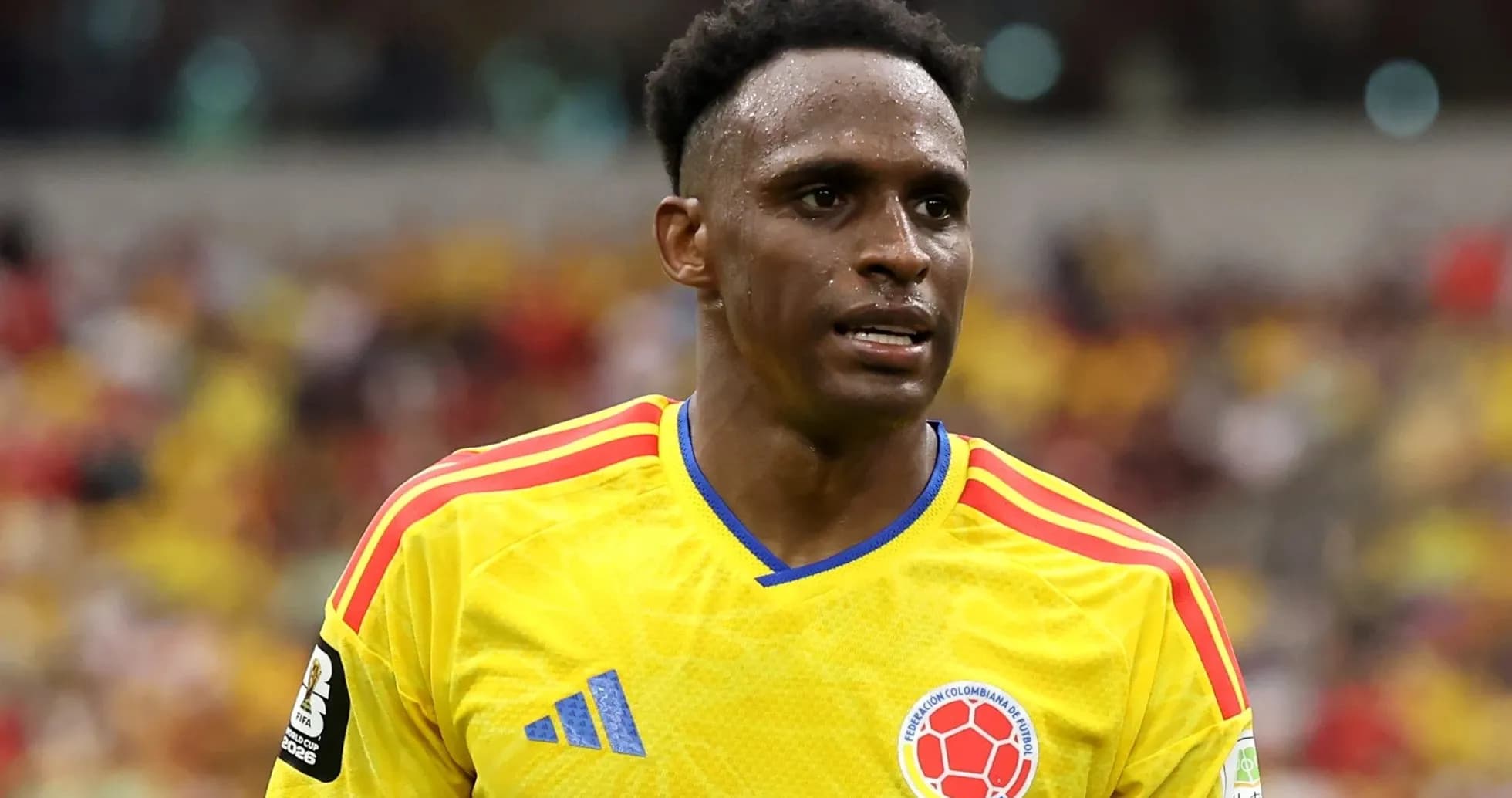 Player wearing Colombia jersey during match Player wearing Colombia jersey during match