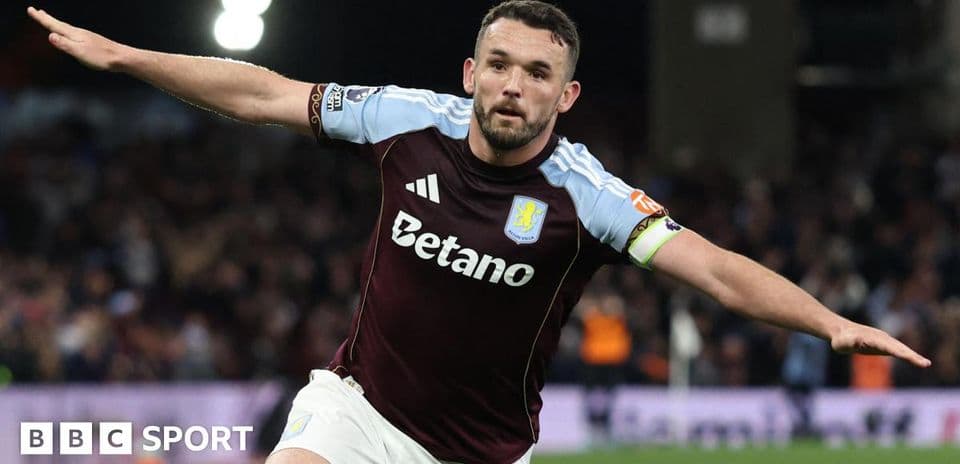 Player celebrating after scoring a goal for Aston Villa Player celebrating after scoring a goal for Aston Villa