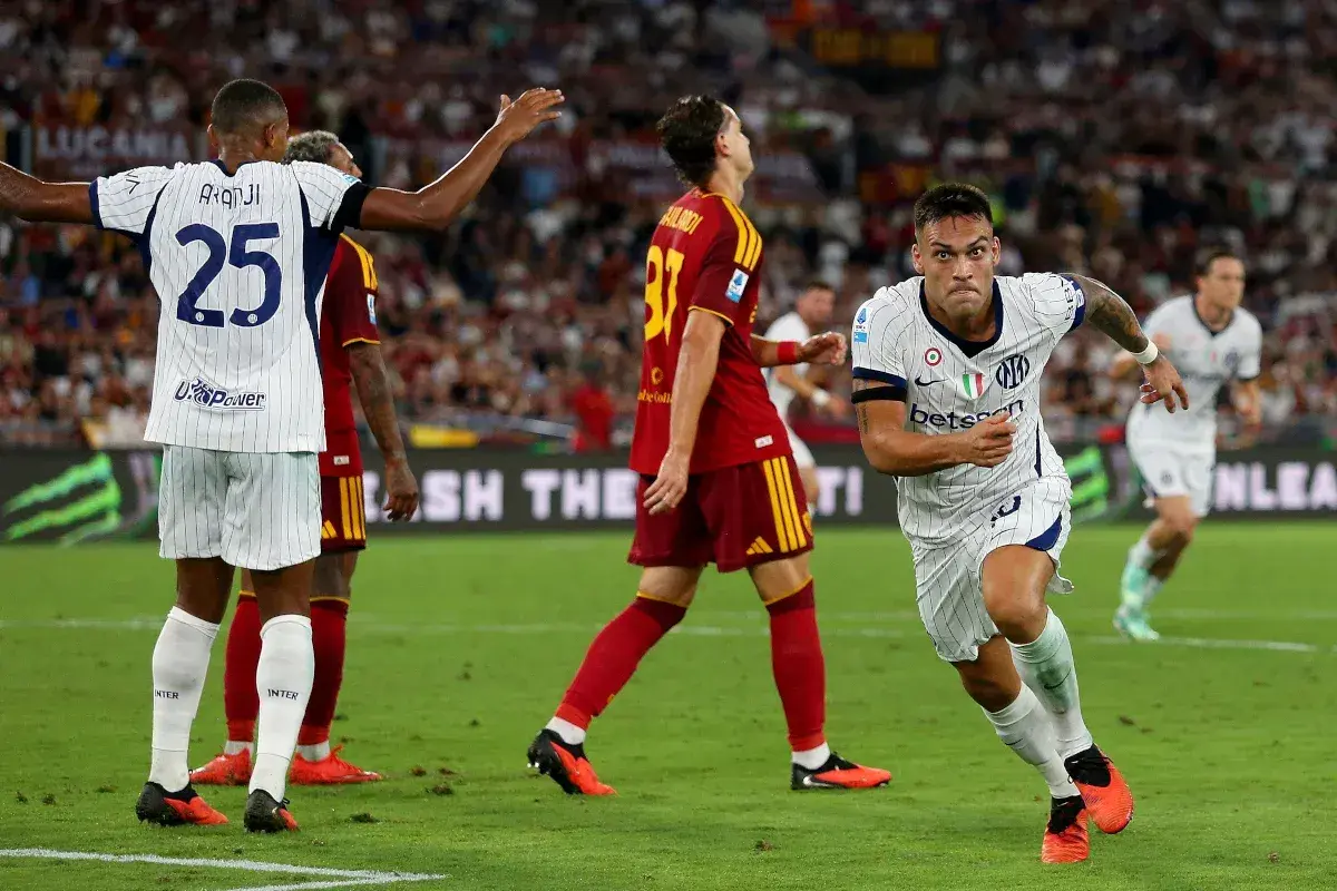 Lautaro Martinez celebrating a goal for Inter Lautaro Martinez celebrating a goal for Inter
