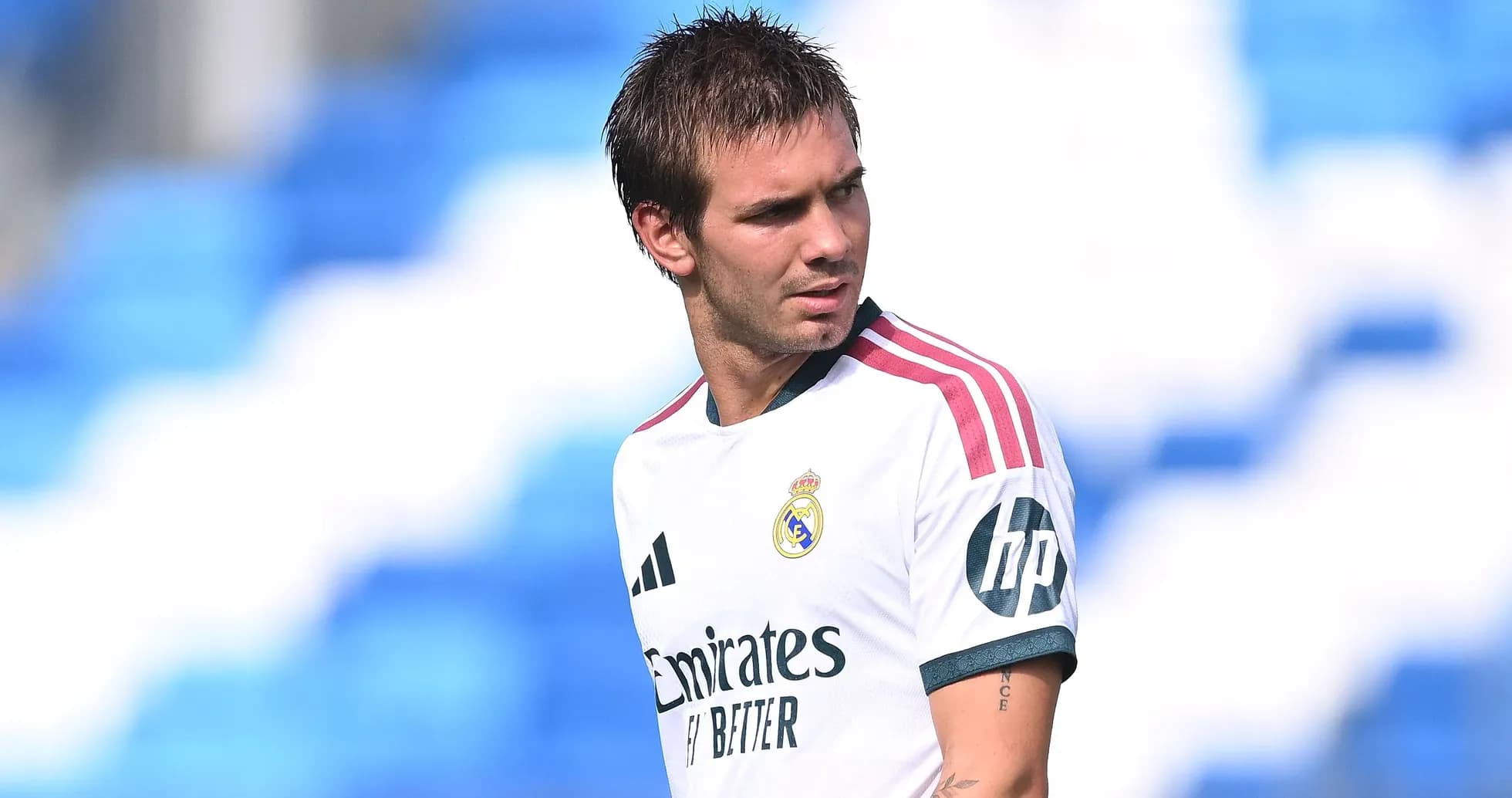 Player wearing Real Madrid kit during training session Player wearing Real Madrid kit during training session