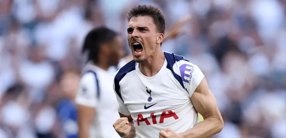 Tottenham player celebrating during Premier League match Tottenham player celebrating during Premier League match