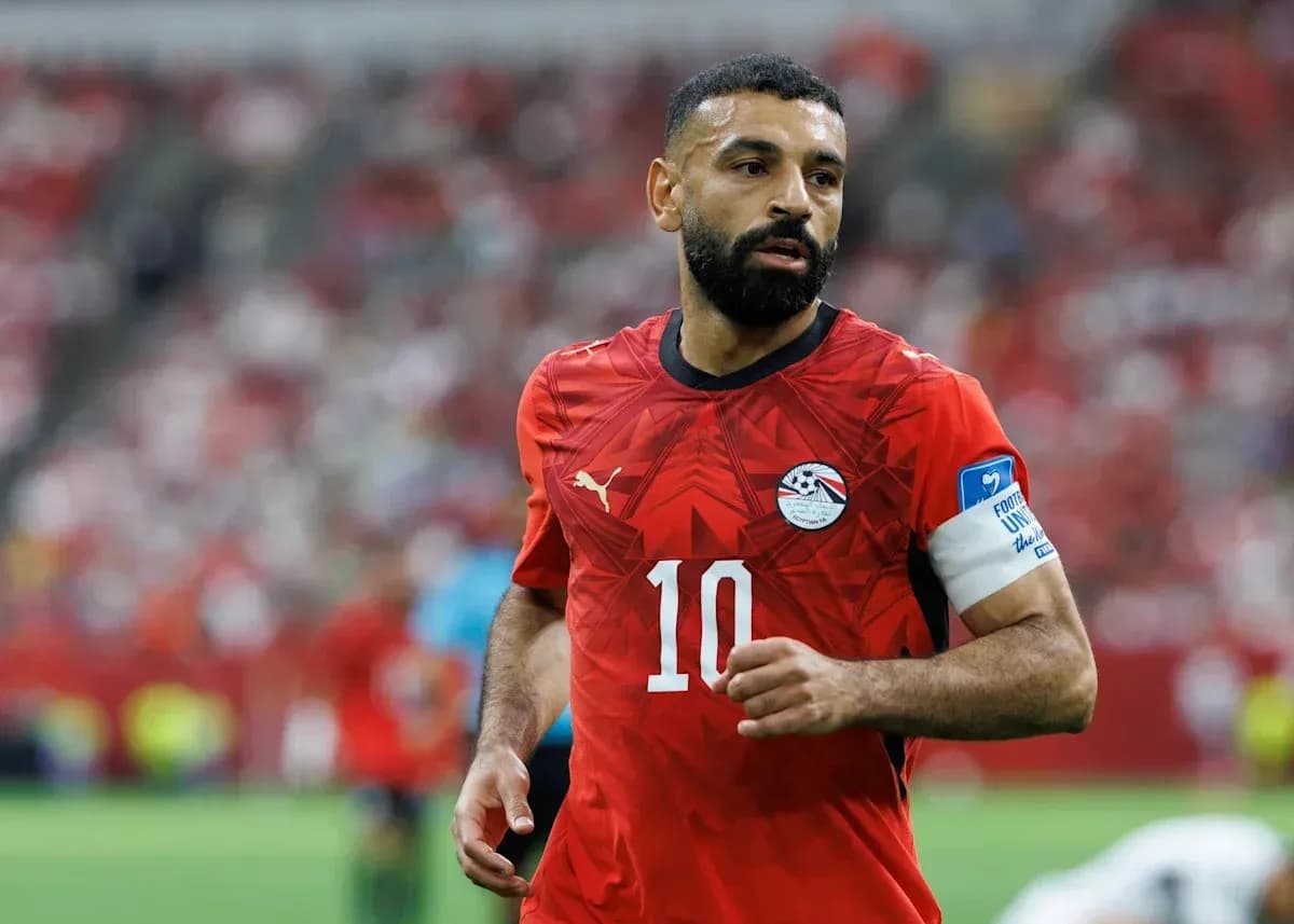Player wearing Egypt jersey during football match Player wearing Egypt jersey during football match
