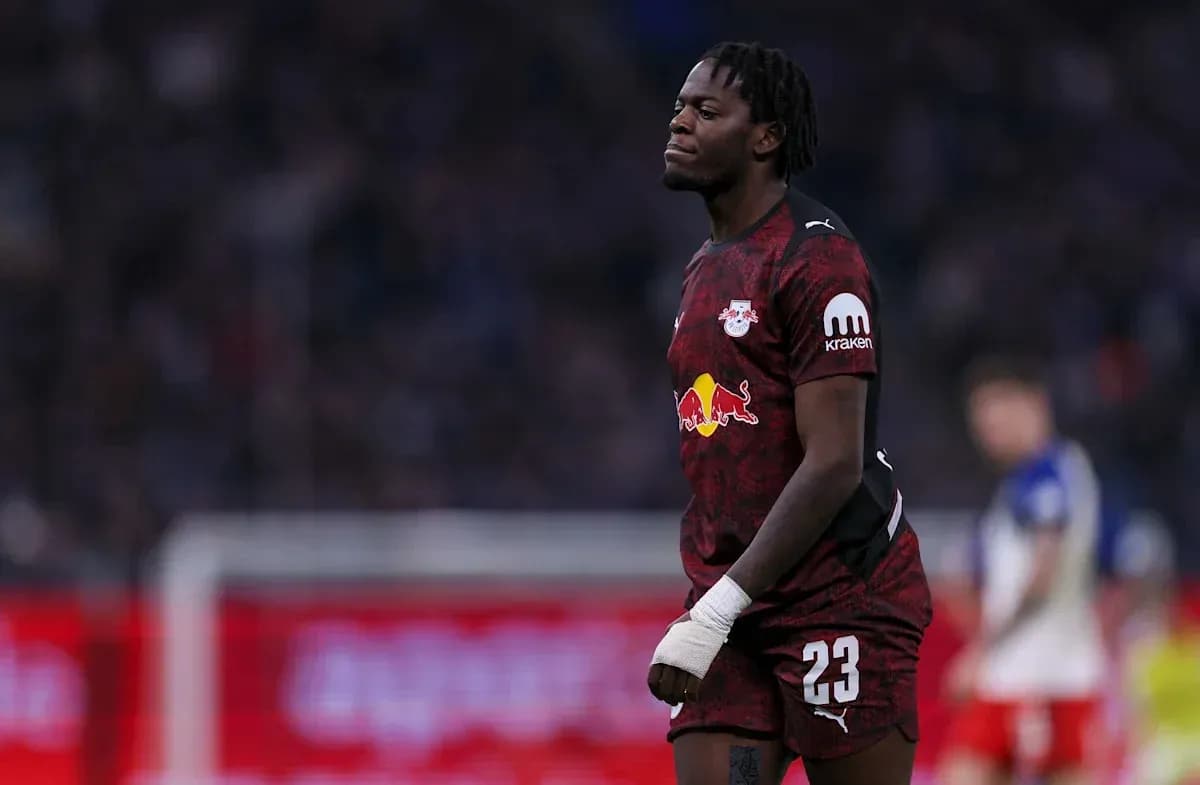 Player in RB Leipzig kit walking on the pitch Player in RB Leipzig kit walking on the pitch