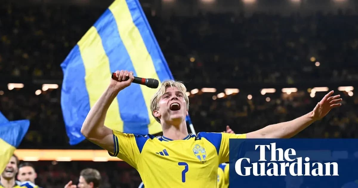 Player celebrating with flag after match victory Player celebrating with flag after match victory