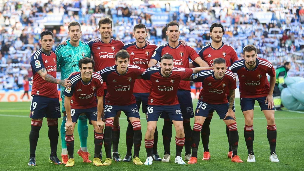 Osasuna team photo before La Liga match Osasuna team photo before La Liga match