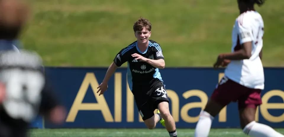 Player celebrating during Minnesota United II match Player celebrating during Minnesota United II match