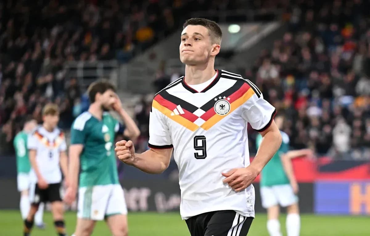 Player celebrating after scoring during match Player celebrating after scoring during match