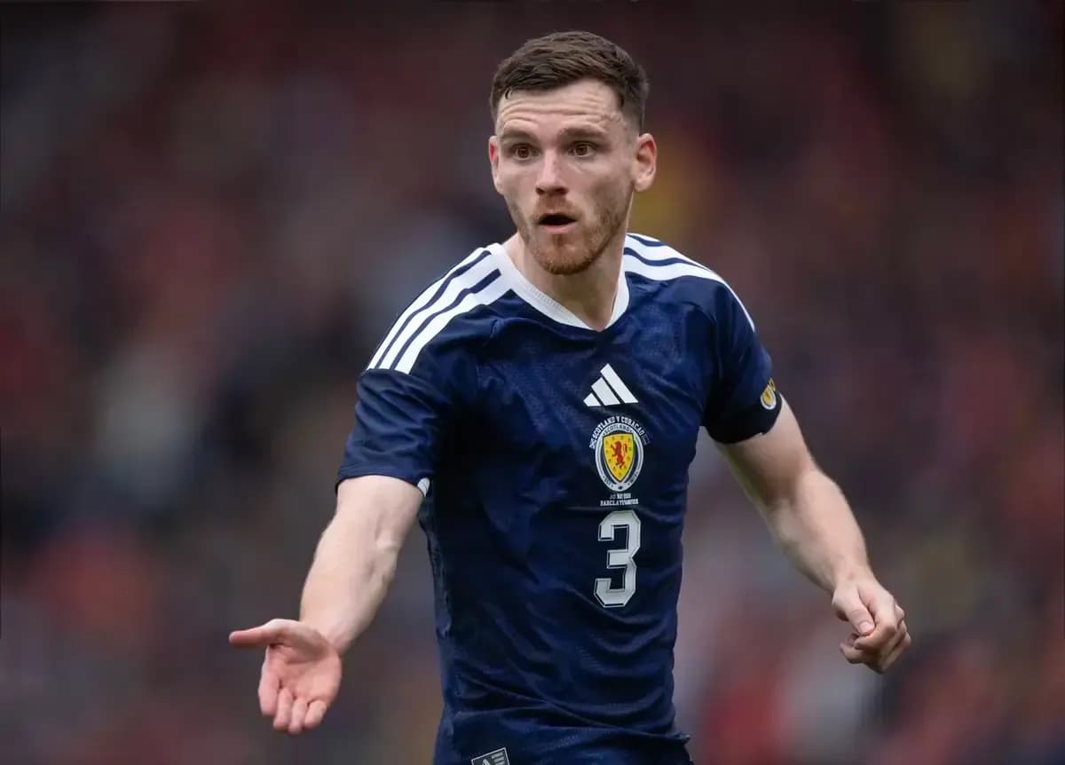 Player gesturing during match in Scotland jersey Player gesturing during match in Scotland jersey
