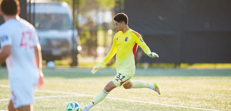 Goalkeeper kicking the ball during match Goalkeeper kicking the ball during match