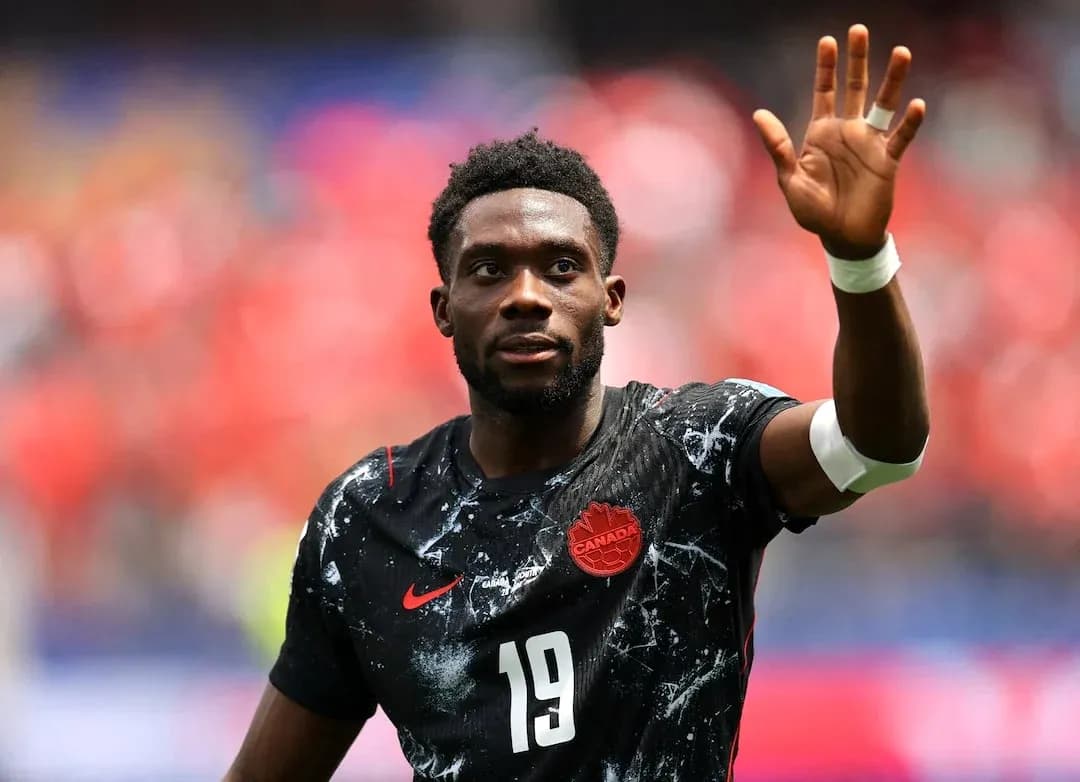 Canada player celebrating during World Cup match Canada player celebrating during World Cup match
