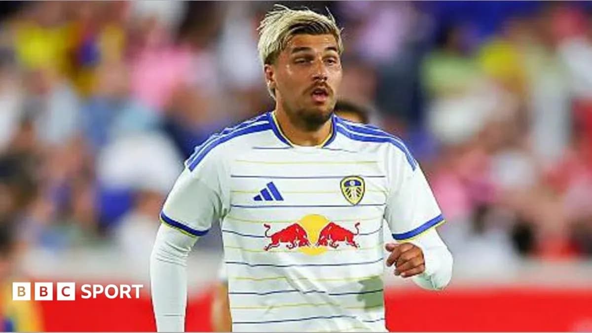 Player wearing Leeds United kit during match Player wearing Leeds United kit during match