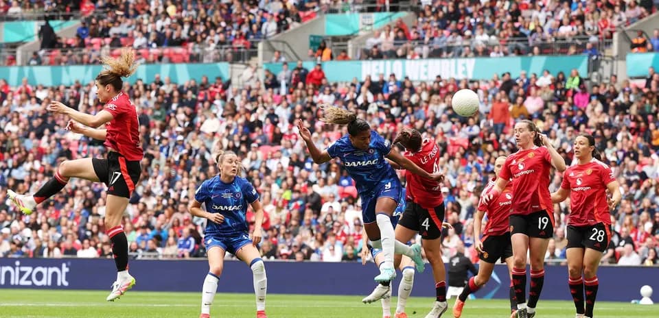 Chelsea and Manchester United players in action Chelsea and Manchester United players in action