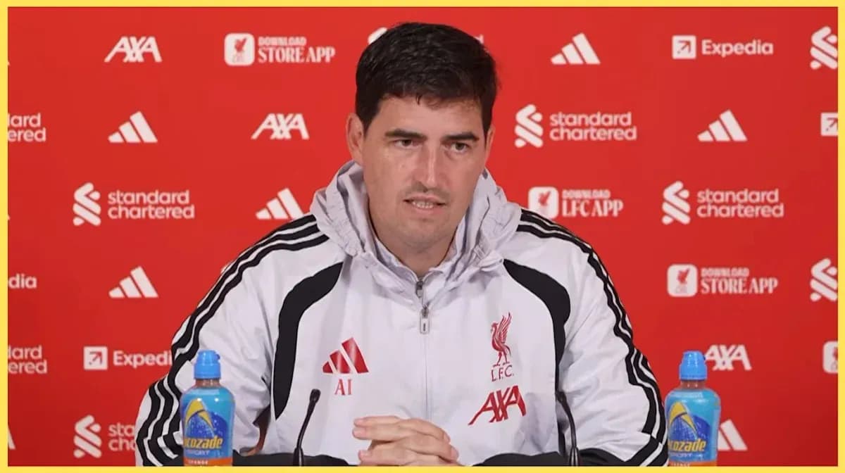 Manager speaking at Liverpool press conference Manager speaking at Liverpool press conference