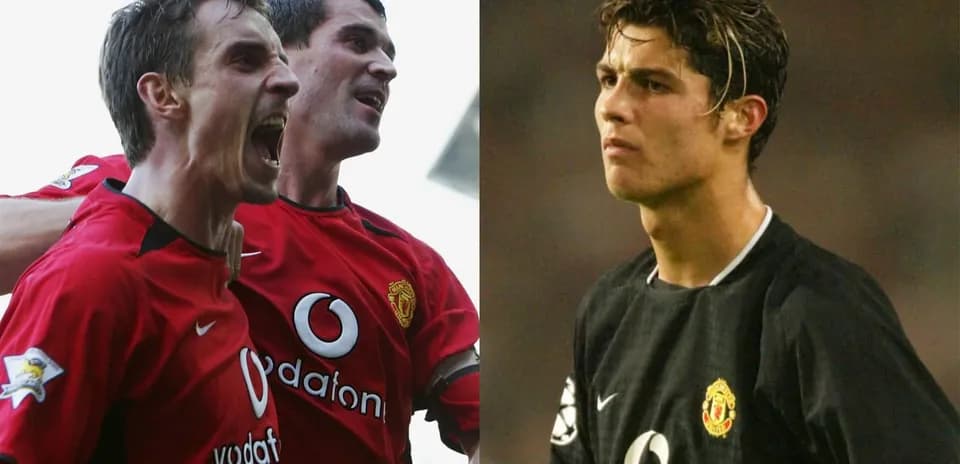 Manchester United players celebrating and Cristiano Ronaldo Manchester United players celebrating and Cristiano Ronaldo