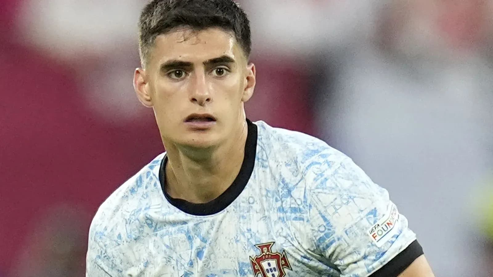 Player in Portugal jersey during match action Player in Portugal jersey during match action