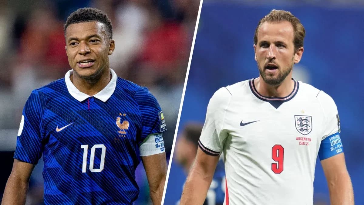 Mbappe and Kane before France vs England match Mbappe and Kane before France vs England match