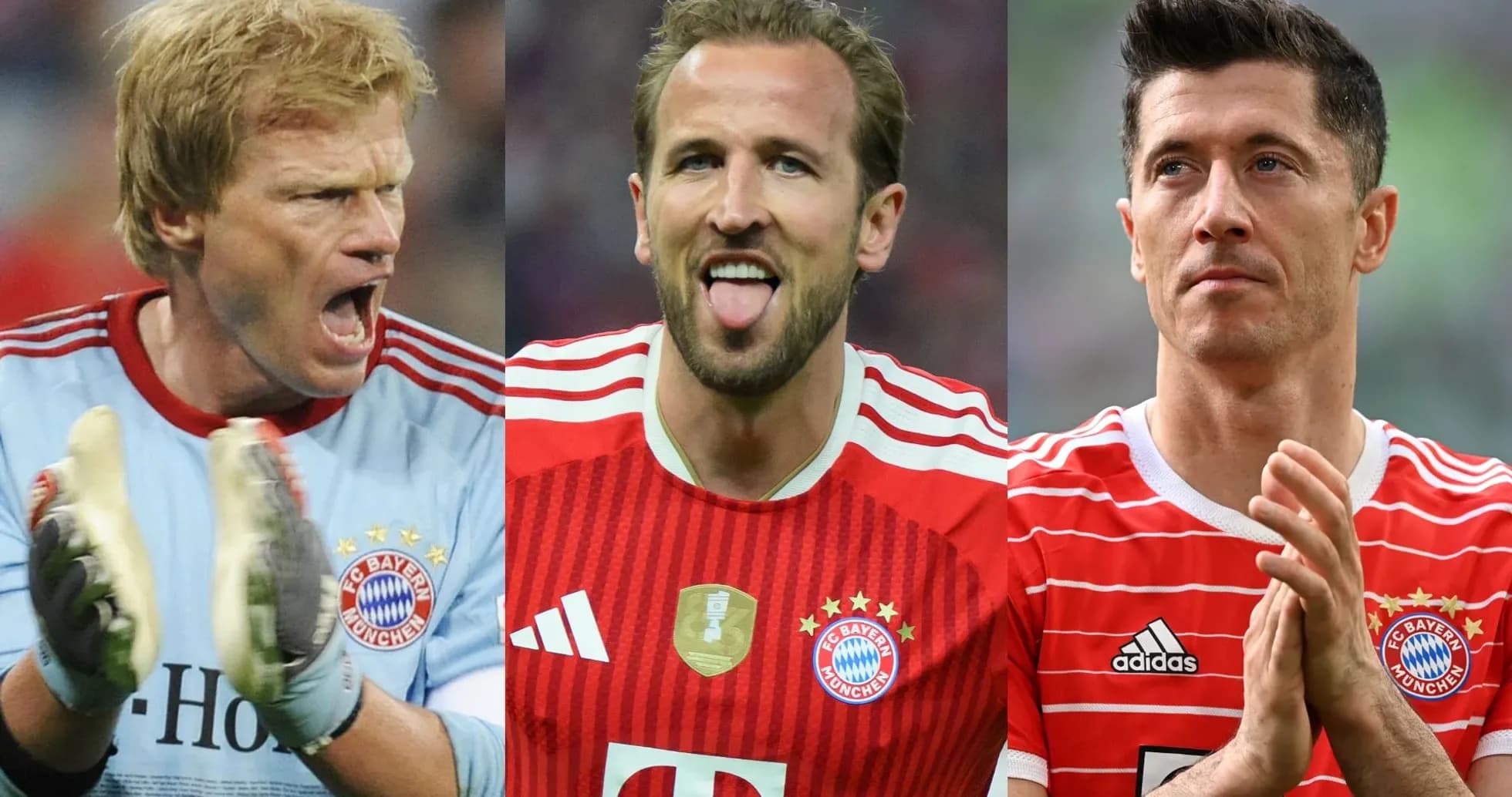 Three Bayern Munich players in team jerseys Three Bayern Munich players in team jerseys
